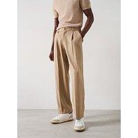 Selected Homme Loose Fit Finn Flex Trousers - Beige