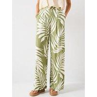 Everyday High Waisted Wide Leg Trouser - Print