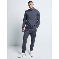 River Island Slim Fit Twill Smart Joggers - Grey