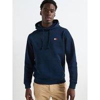 Tommy Jeans Regular Fit Left Chest Badge Hoodie - Navy