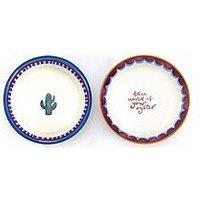 Eleanor Bowmer Electric Coast Set Of 2 Nibble Bowls Cactus & Oyster