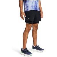 Under Armour Men'S Running Launch 5 Inch 2-In-1 Shorts - Black/Reflective