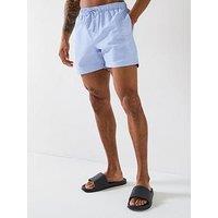 Calvin Klein Tonal Side Logo Swim Shorts - Light Blue