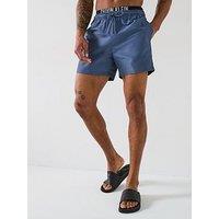 Calvin Klein Double Waistband Swim Shorts - Blue