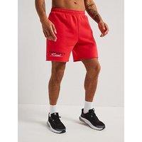 Under Armour Mens Training Project Rock Icon Fleece Shorts - Red