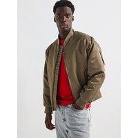 Calvin Klein Jeans Ls Jeans Hero Bomber Bomber Jacket - Light Beige
