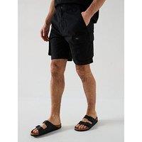 Calvin Klein Jeans Washed Cargo Short Cargo Shorts - Black