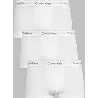 Calvin Klein Icon Cotton Stretch 3 Pack Low Rise Trunks - White