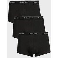 Calvin Klein Icon Cotton Stretch 3 Pack Low Rise Trunks - Black
