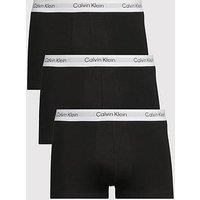 Calvin Klein 3 Pack Of Icon Cotton Stretch Low Rise Trunks - Black