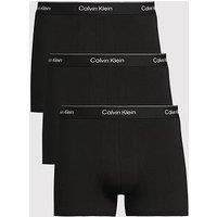Calvin Klein Icon Cotton Stretch 3 Pack Contour Trunks - Black