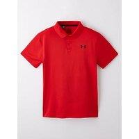 Under Armour Junior Boys Golf Matchplay Polo Shirt - Red