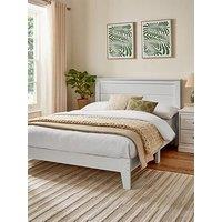 Very Home Atlanta Bed Frame With Mattress Options (Buy & Save!) - White - Bed Frame With Microquilt Mattress