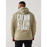 Calvin Klein Jeans Plus Painted Hoodie - Khaki
