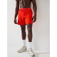 Calvin Klein Sport Ck 7" Waistband Logo Woven Shorts - Dark Red