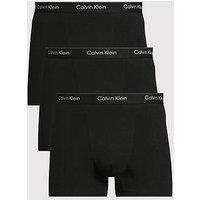Calvin Klein Icon Cotton Stretch 3 Pack Trunks - Black
