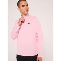 Under Armour Mens Training Tech Textured 1/2 Zip Top - Pink