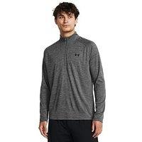 Under Armour Mens Training Tech Textured 1/2 Zip Top - Grey