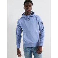 Calvin Klein Jeans Badge Sleeve Overhead Hoodie - Dark Grey