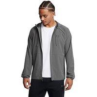 Under Armour Mens Training Stretch Woven Windbreaker - Grey