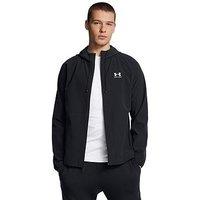 Under Armour Mens Training Stretch Woven Windbreaker - Black