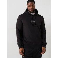 Calvin Klein Jeans Plus Monologo Overhead Hoodie - Black