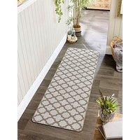 Very Home Moroccan Tile, Stain Resistant, Anti Slip Runner - Brown