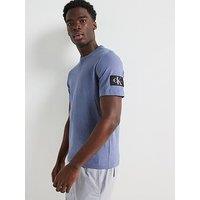 Calvin Klein Jeans Badge Sleeve Regular Fit T-Shirt - Blue