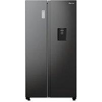 Fridgemaster Ms91547Bfe Total No Frost American Fridge Freezer With Non-Plumbed Water Dispenser - Black - E Rated