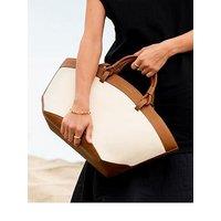 Katie Loxton Siena Canvas Tote Bag In Cognac