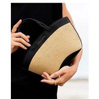 Katie Loxton Riviera Raffia Mini Tote Bag In Raffia / Black
