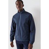 Tommy Hilfiger Sleeve Logo Cotton Harrington Jacket - Navy