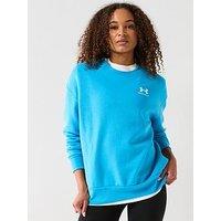 Under Armour Womens Training Icon Fleece Oversized Crew Sweatshirt - Blue