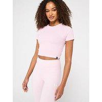 Under Armour Womens Training Rival Rib Baby Tee - Pink