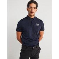 Castore Mens Golf Pinnacle Polo Striped - Navy