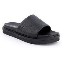 Calvin Klein Flat Molded Logo Sliders - Black