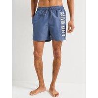 Calvin Klein Side Logo Swim Shorts - Blue