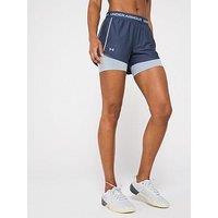 Under Armour Women'S Training Tech Play Up 2-In-1 Shorts - Grey