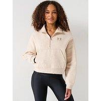 Under Armour Womens Training Icon Fleece Oversized 1/2 Zip - Green