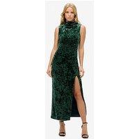 Superdry Velvet Bodycon Midi Dress - Green