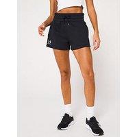 Under Armour Womens Training Icon Fleece Boxer Shorts - Black