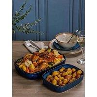 Mason Cash Reactive Set Of 2 Rectangle Dishes In Blue