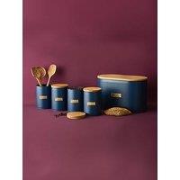 Typhoon Otto Navy Tea, Coffee, Sugar & Bread Bin