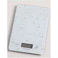 Typhoon Elements White Quartz Effect Digital Kitchen Scales