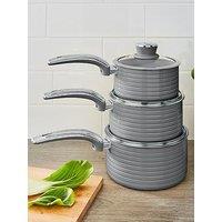 Swan Retro 3 Piece Saucepan Set