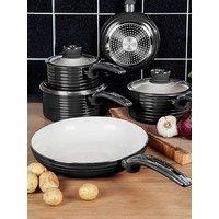 Swan Retro 5-Piece Pan Set - Black