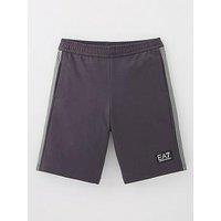 Ea7 Emporio Armani Boys 7 Lines Jog Shorts - Dark Grey