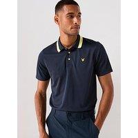 Lyle & Scott Mens Tipped Collar Polo Shirt - Navy