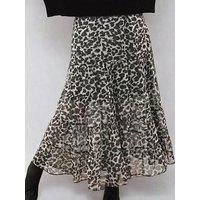 Religion Citrine Tiered Boho Maxi Skirt In Leopard Print - Multi