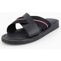 Tommy Hilfiger Core Criss Flat Sandals - Black